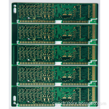 Vias metallization connect top and bottom layers